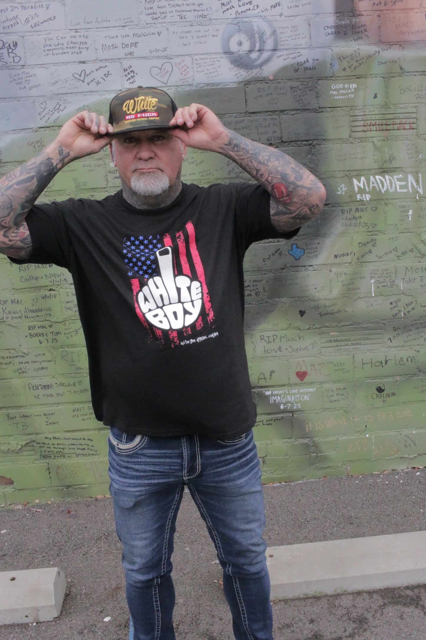 White Boy Middle Finger T-shirt