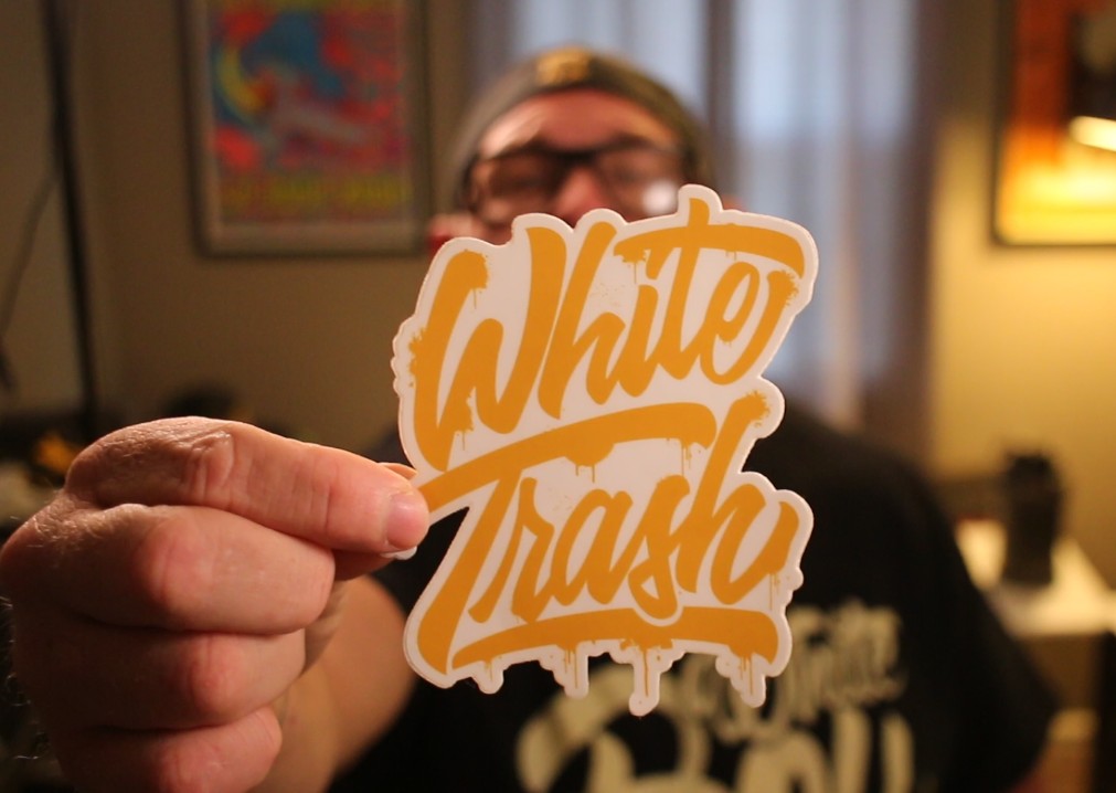 White Trash Sticker 4" x 5"