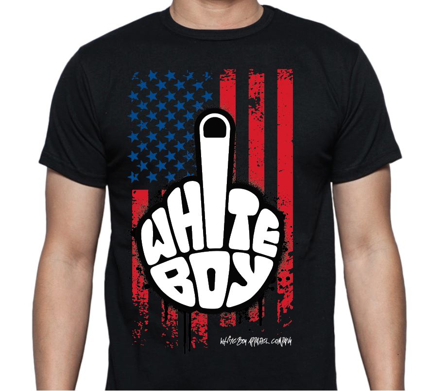 White Boy Middle Finger T-shirt
